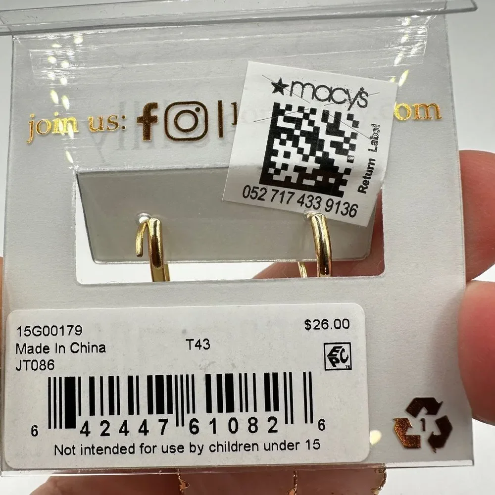 NWT Lonna & Lilly Pink kite shaped, gold tone‎ dangle earrings!